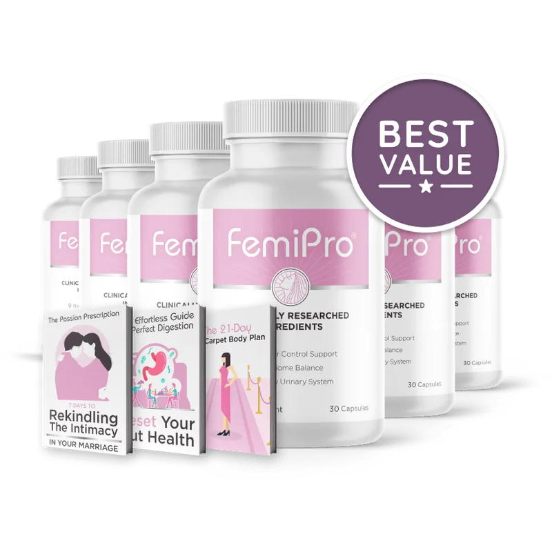 FemiPro Longevity & Vitality Supplement Bottle (6 Bottle / 180 Day Pack)